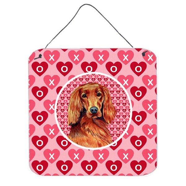 Micasa Irish Setter Valentines Love And Hearts Aluminium Metal Wall Or Door Hanging Prints MI240244